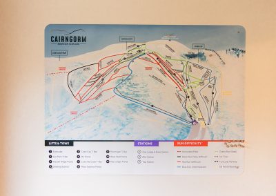 Piste map in the utility boot room